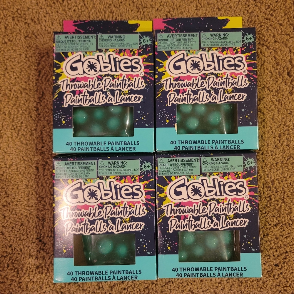 Goblies Throwable Paintballs - Teal - 4 boxes